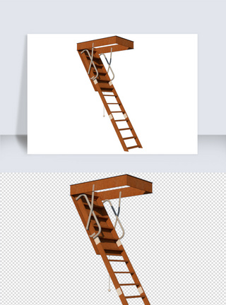 阶梯矢量草图大师SU模型矢量文件原创阶梯素材模板