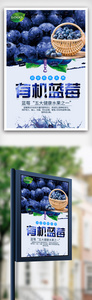 创意有机蓝莓水果海报图片