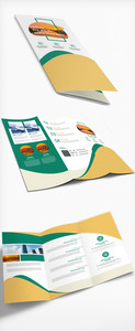 创意形状企业宣传培训三折页图片