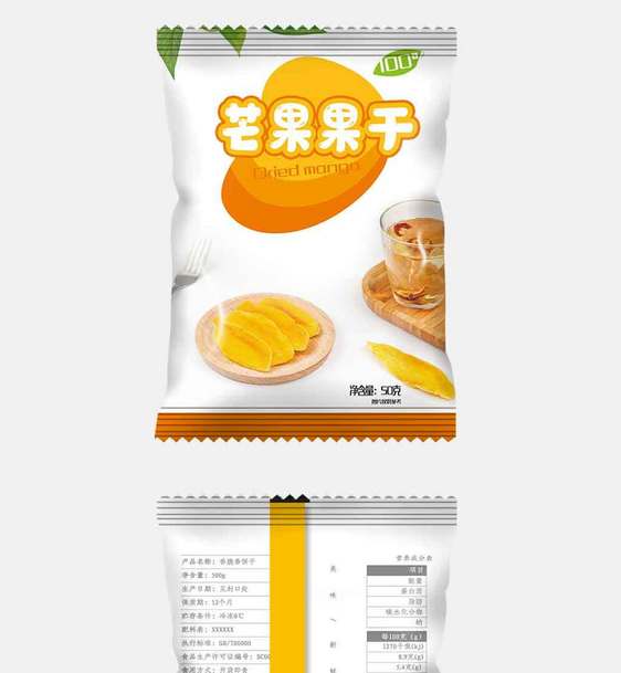 芒果果干食品包装图片