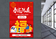 春节春运防疫宣传海报图片