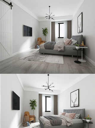 北欧风格卧室空间设计图片