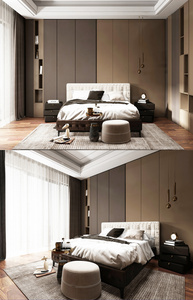 现代家居卧室效果图设计图片