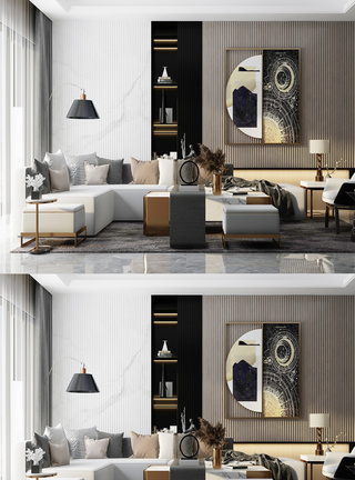 现代家居客厅效果图设计图片