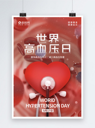 世界高血压日医疗健康海报图片
