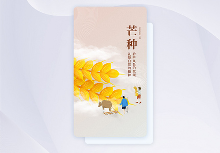 芒种节气APP闪屏页设计图片