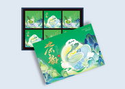 国潮风绿色茶叶包装礼盒图片