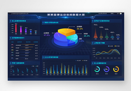 UI设计web端大屏后台数据可视化网页图片