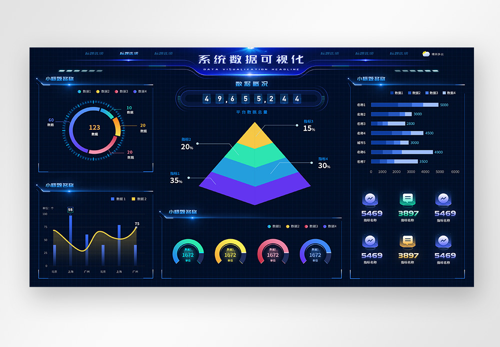 后台登录web端设计后台数据图片素材