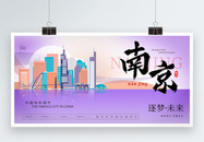 大气时尚南京城市宣传展板图片