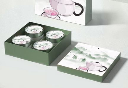茶叶包装样机图片