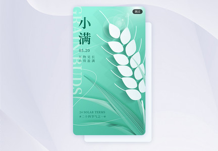 大气创意小麦小满app闪屏图片