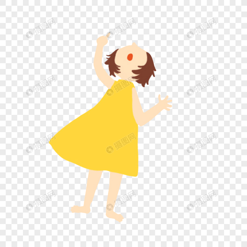 抬头看天空的女孩