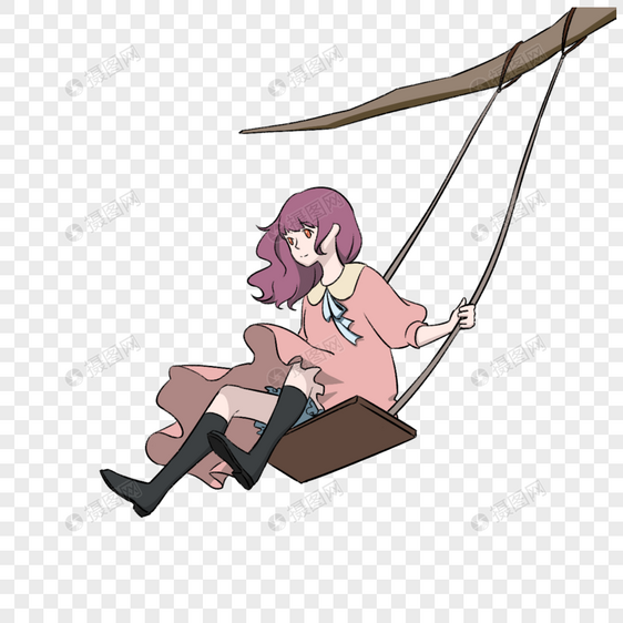 荡秋千的女孩