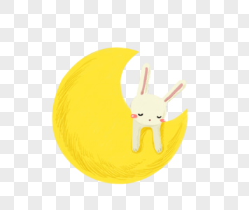 月亮月饼兔子图片