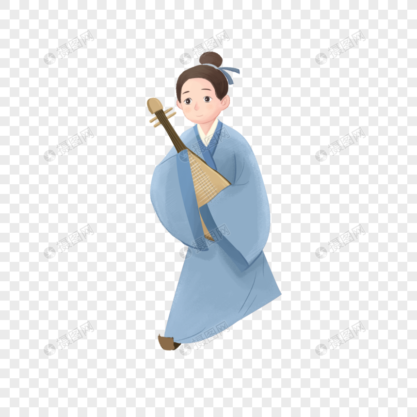抱琴的古人