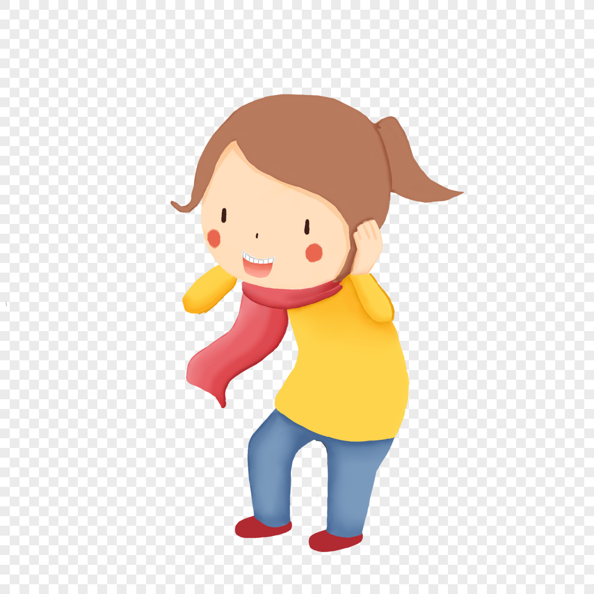 捂耳朵的女孩