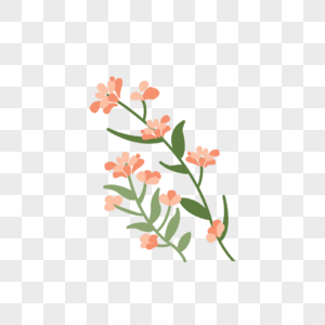 小花枝花卉花枝边框高清图片