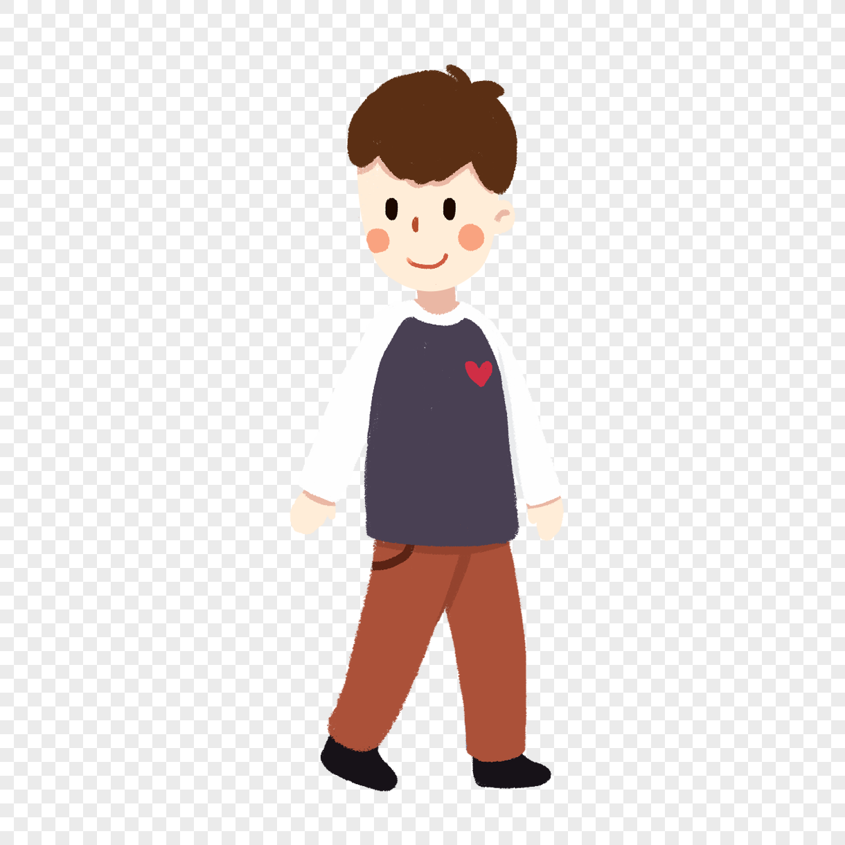 男生走路