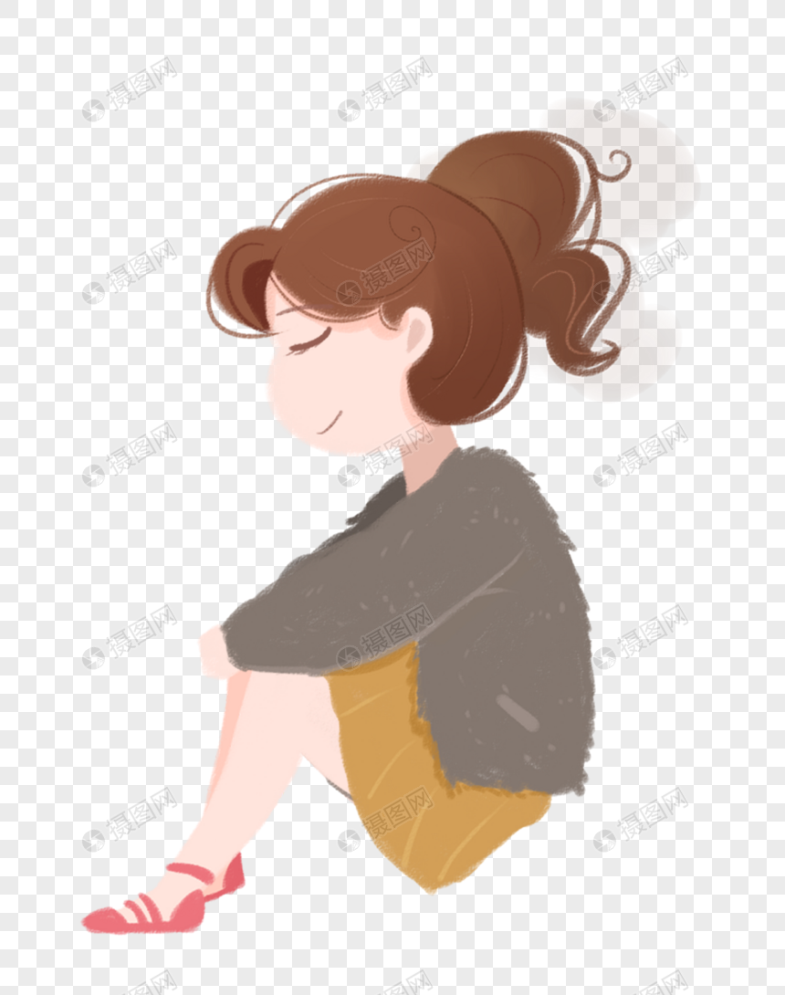 坐着的女孩