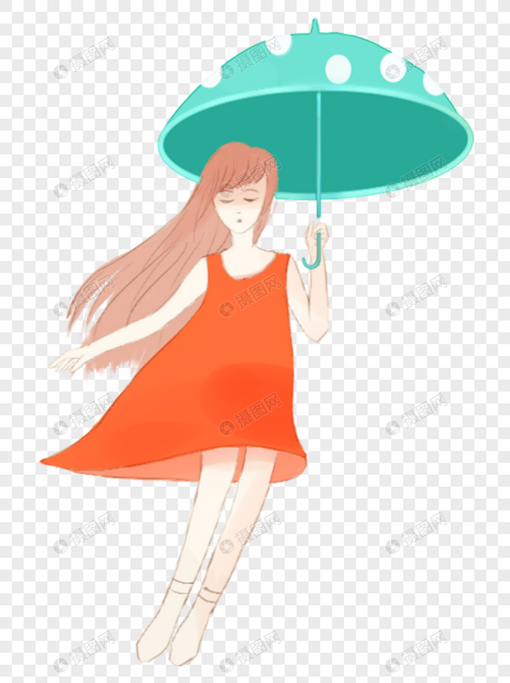 打伞的女孩