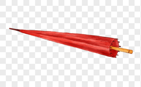 水彩红色雨伞图片