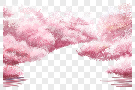 樱花树樱花元素高清图片