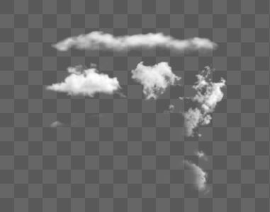 几朵表白云云朵笔刷高清图片