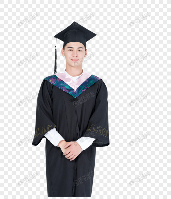 毕业生 穿学士服毕业大学生