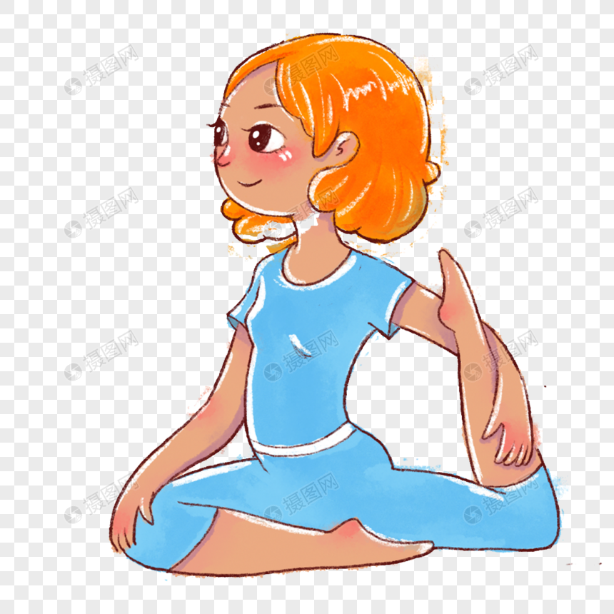 练瑜伽女孩