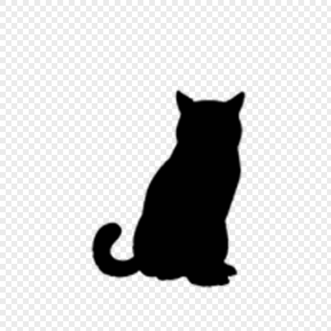 黑色猫咪剪影