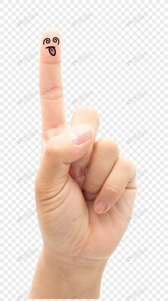 创意手指画手指表情