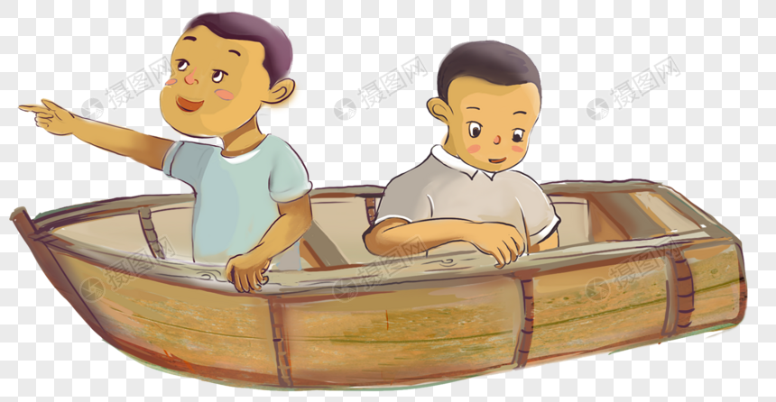 船上的小孩图片