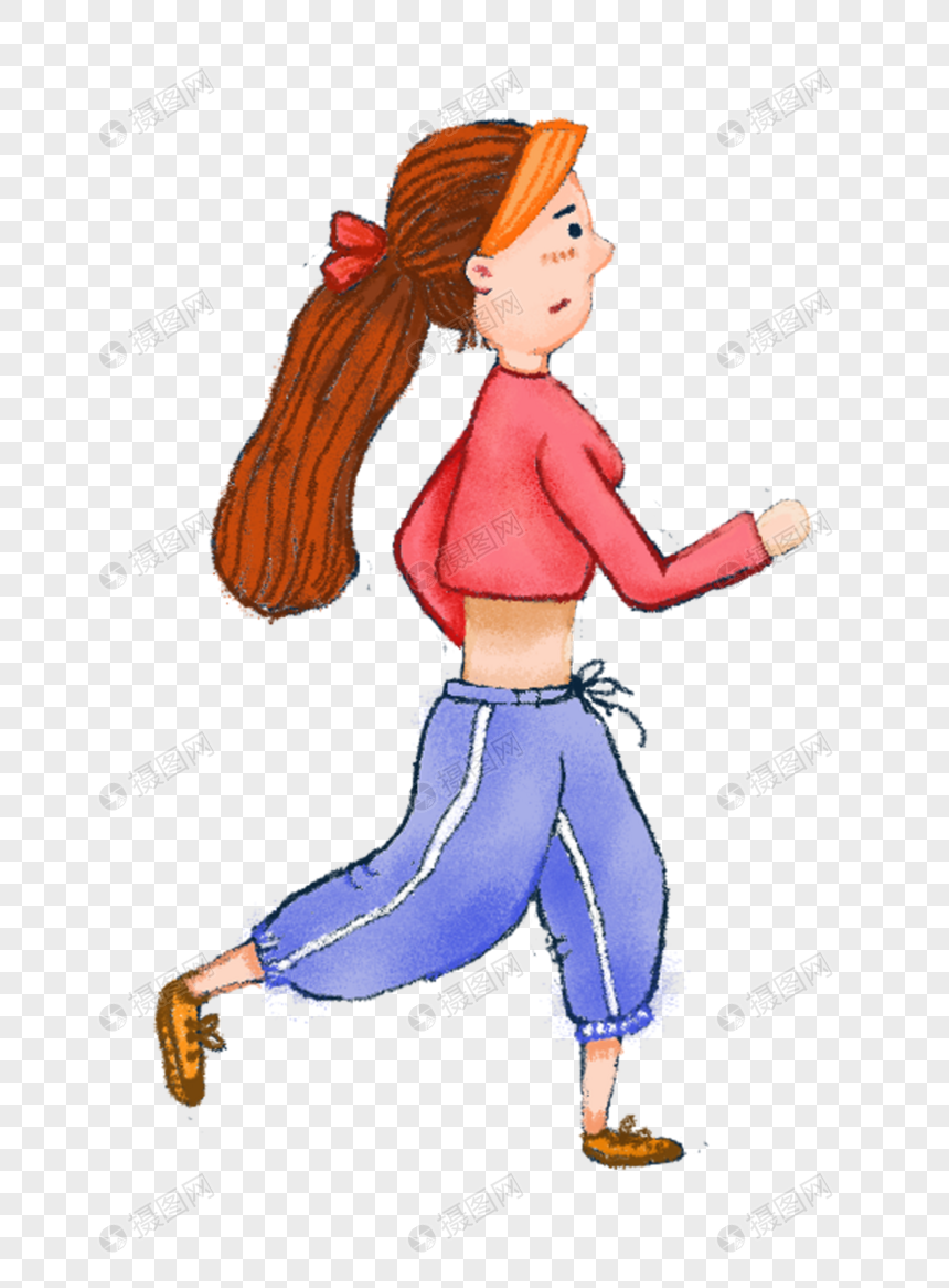 跑步的女孩