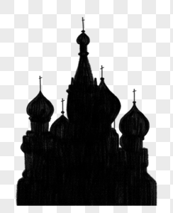 俄罗斯建筑剪影图片