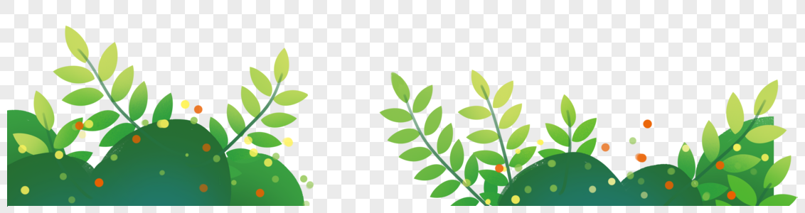 植物装饰绿色植物捡树叶图片素材