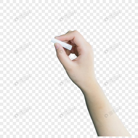 手拿粉笔写字写