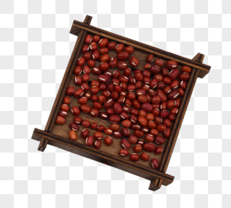 一木盒红豆免抠图元素图片