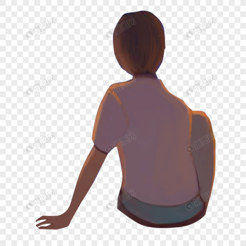 男孩背影