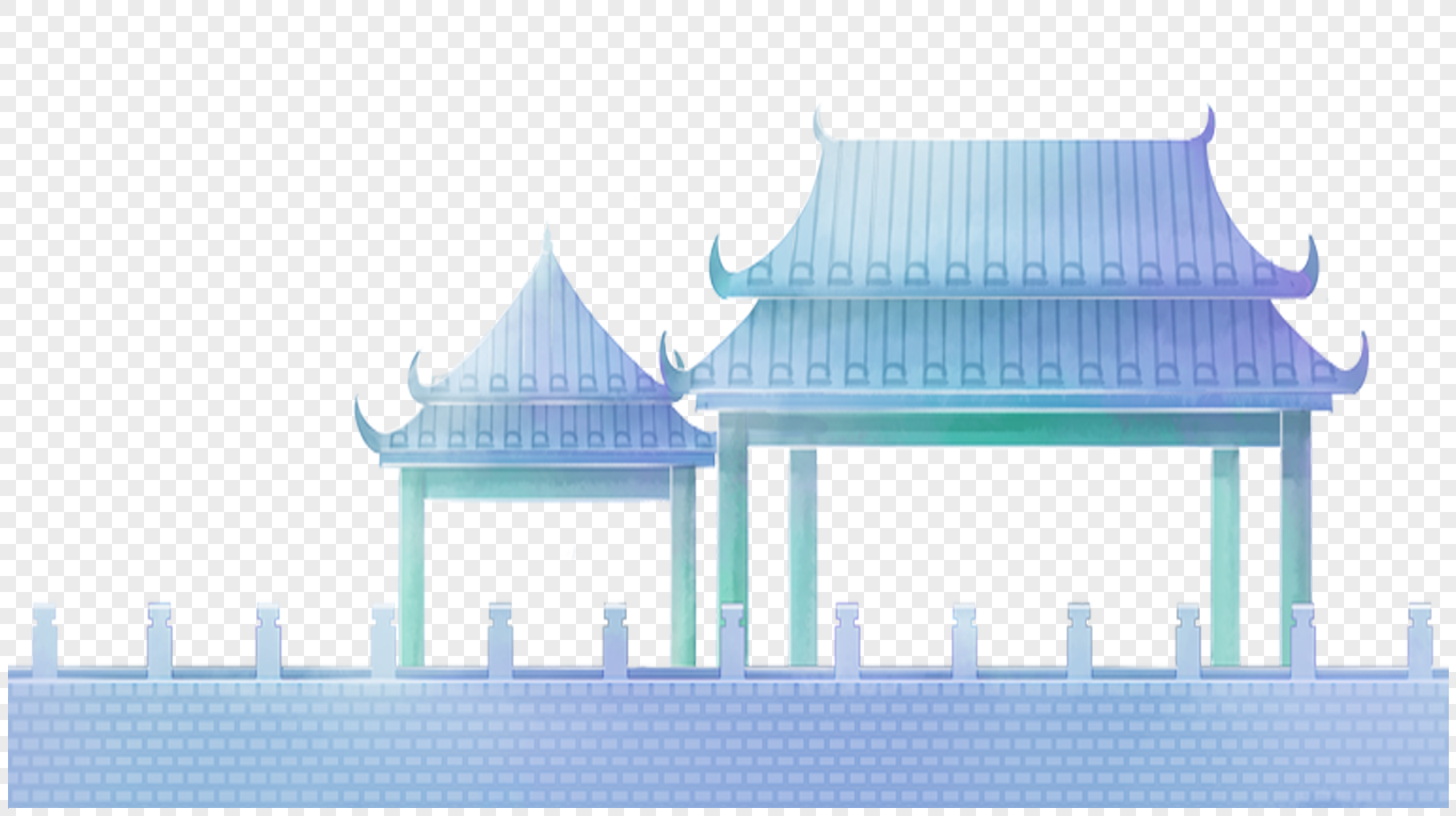 手绘/卡通元素 亭子中国风建筑.png