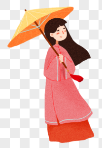 古风打伞的女孩图片