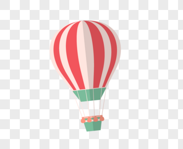 热气球降落伞素材高清图片