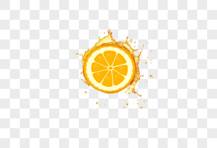 橙子片和橙汁图片