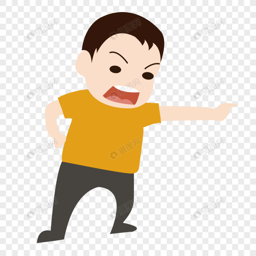 免抠元素 手绘/卡通元素 大叫的小黄人.