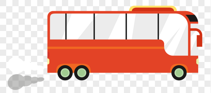 公交车红色自从车高清图片