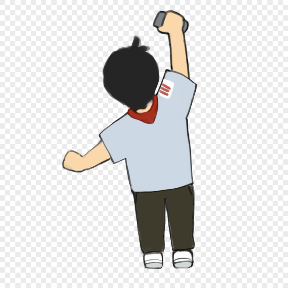 擦黑板男孩