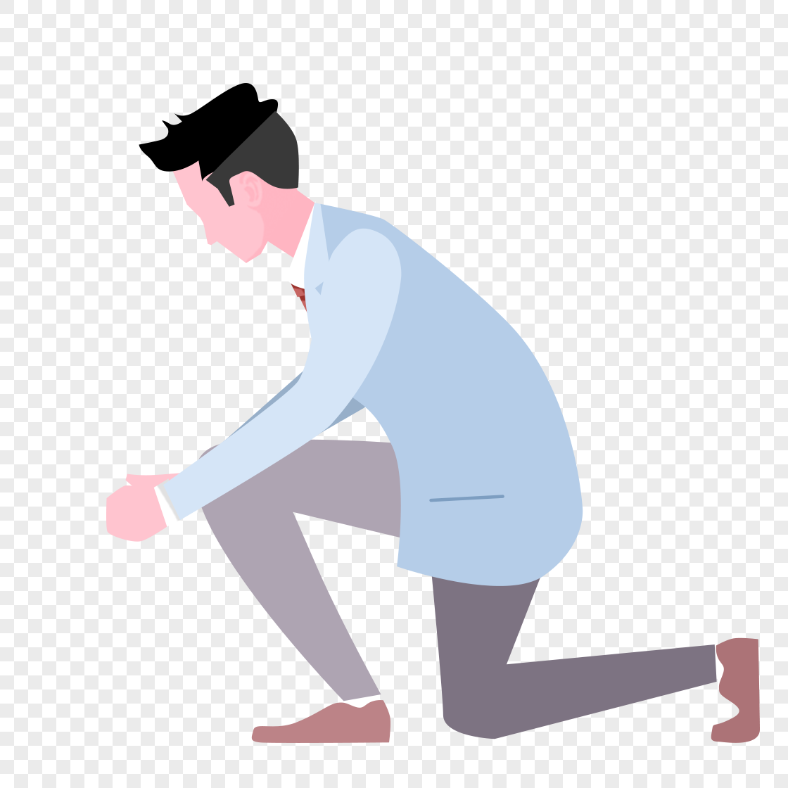 蹲下男士