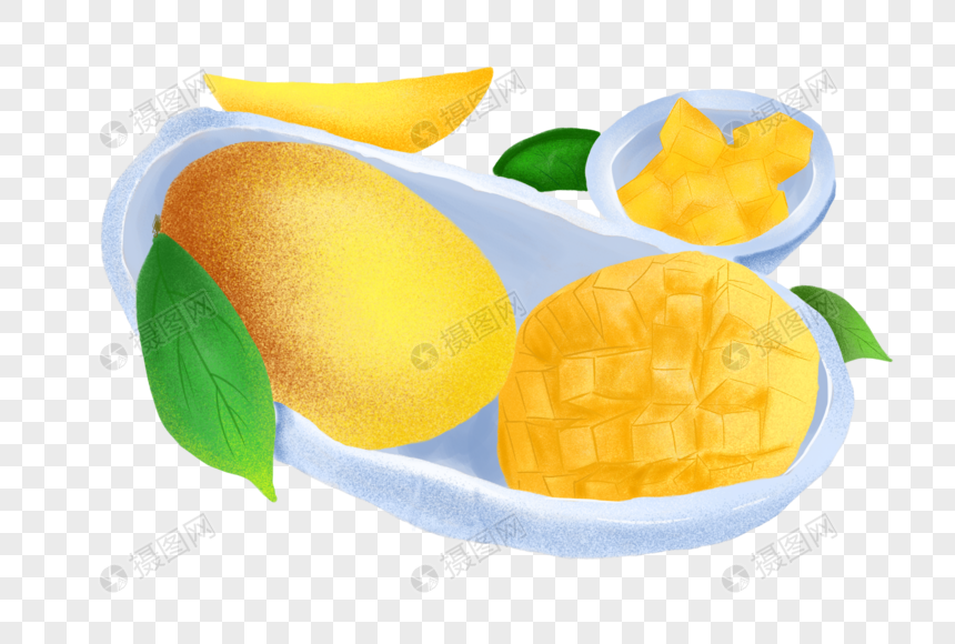 芒果水果png手绘插图图片