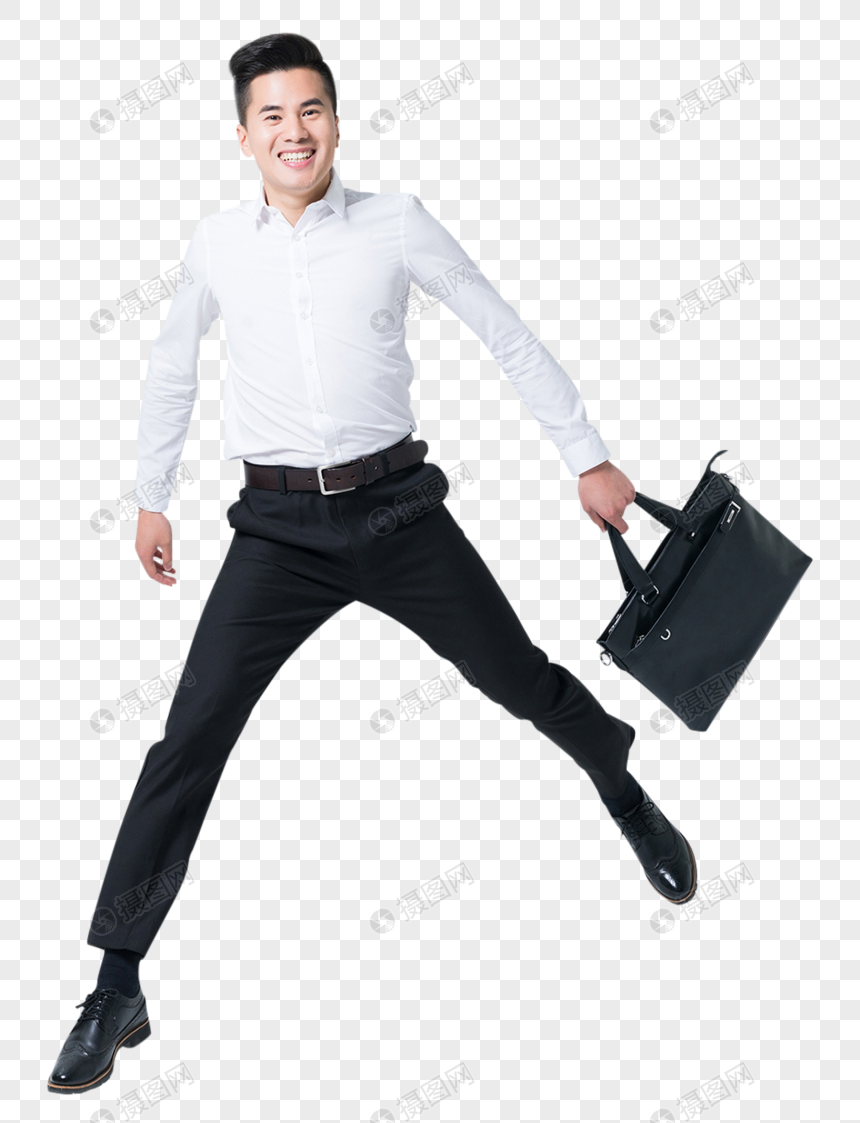 上班开心大步走商务男士图片