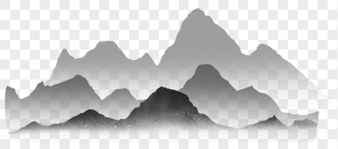 水墨画山水墨画山高清图片